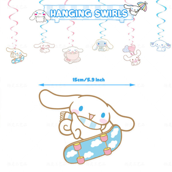 Set Decorativo para Cumpleaños Cinnamoroll ( Hello Kitty) - Imagen 3