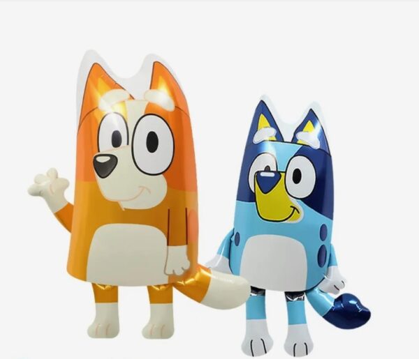 Set de 2 Globos Aluminio Decorativo Cumpleaños Bluey y Bingo