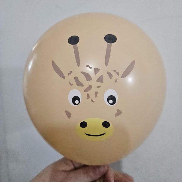 Pack 12 Globos Látex Decorativo para cumpleaños Animales de la Selva - Imagen 2
