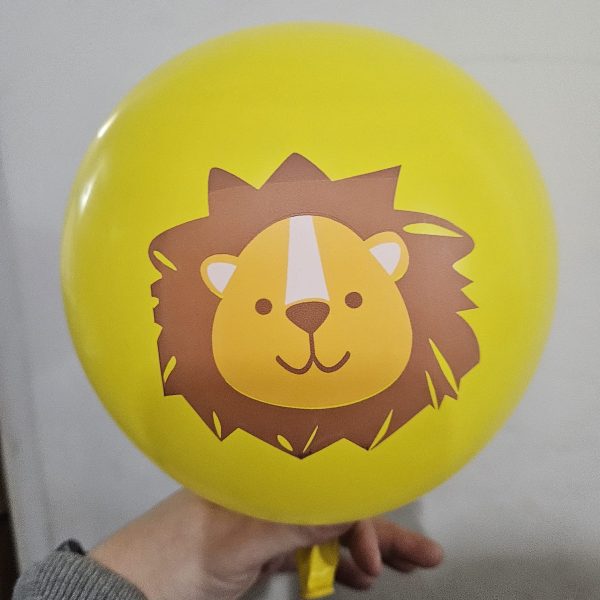 Pack 12 Globos Látex Decorativo para cumpleaños Animales de la Selva - Imagen 3