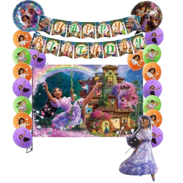 Set Decorativo con Fondo Telón para Cumpleaños Isabela (Encanto) - Imagen 3