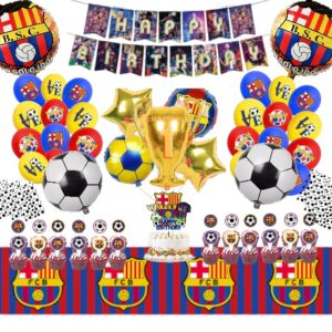 Set decoración Globos + Mantel Futbol Equipo Barcelona