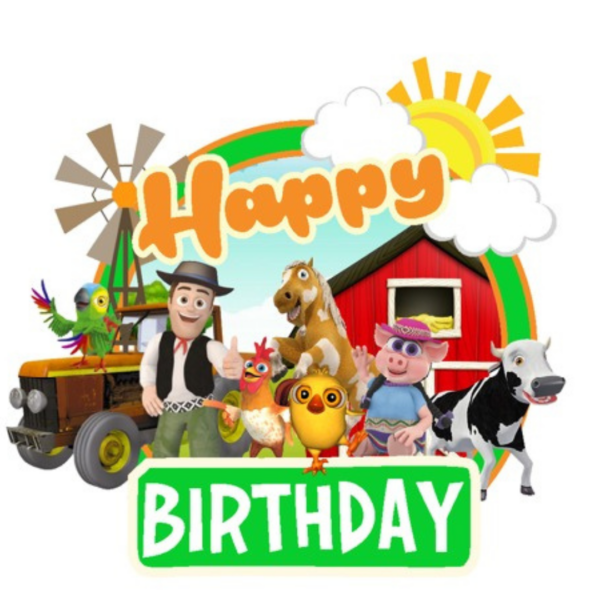Set Decorativo + Mantel Animales De La Granja. - Imagen 6