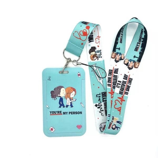 Portacredencial + Lanyard impreso Gre´ys Anatomy - Imagen 4
