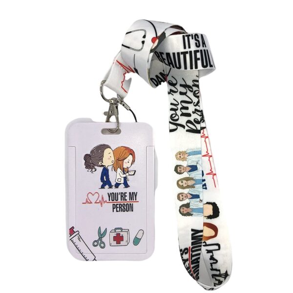 Portacredencial + Lanyard impreso Gre´ys Anatomy - Imagen 2
