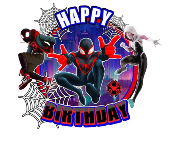 Topper para Torta Spiderman (Miles Morales)