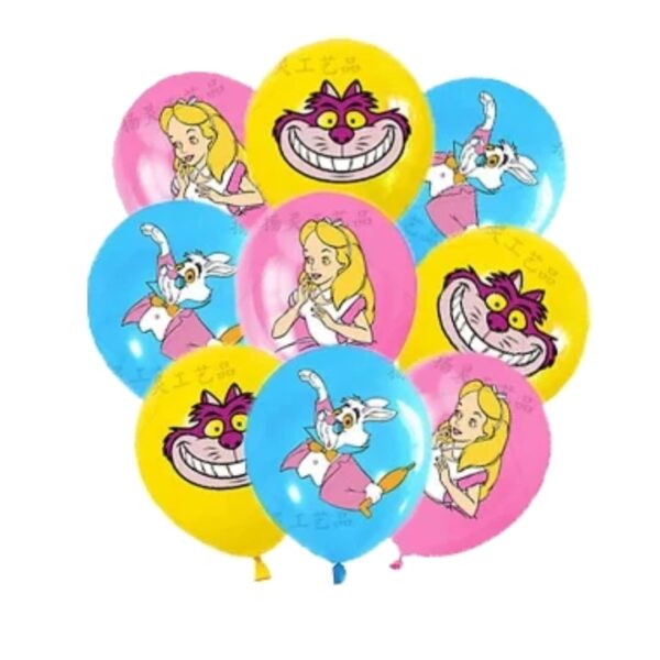 Set Globos Cotillón Decorativo Alicia en el país de las maravillas - Imagen 4