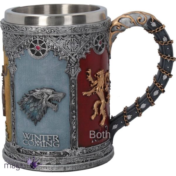 Taza Acero Inoxidable con Diseño Juego de Tronos (Emblema Casas)
