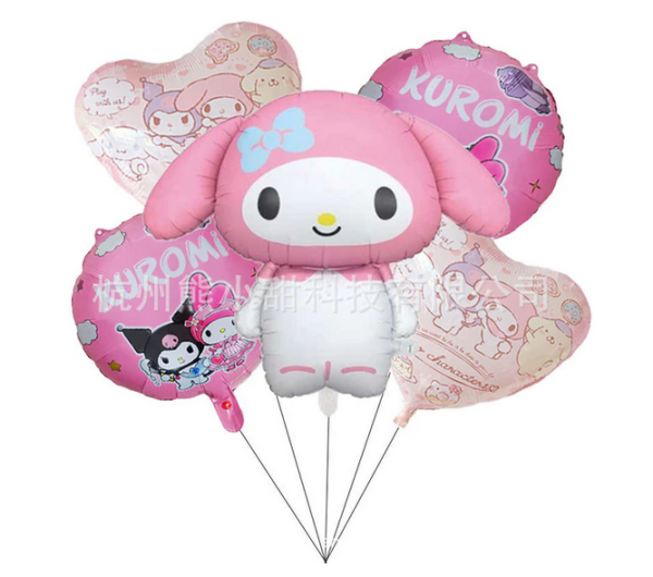 Set Globos Aluminio Decorativo Melody 5pzas