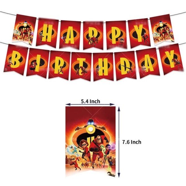 Set Globos Decorativo + Telón Los Increíbles - Imagen 3
