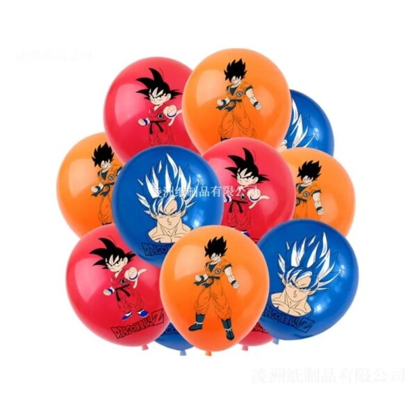 Pack 12 Globos Látex Dragon Ball modelo 3