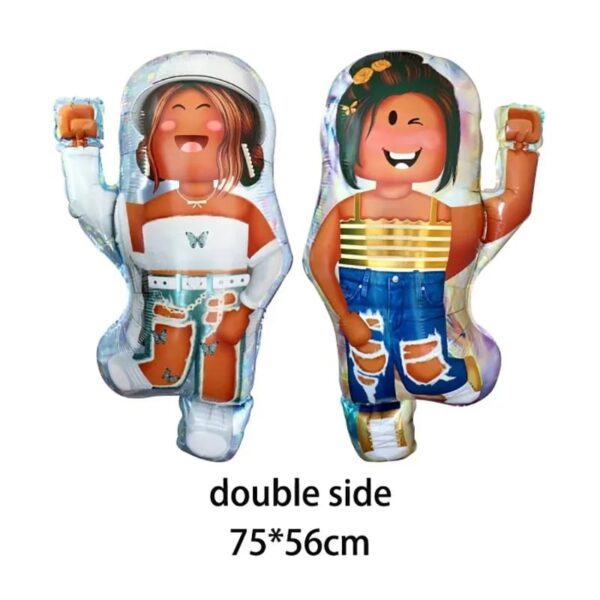 Globos Aluminio Individual Roblox Niña modelo 2 (doble diseño)