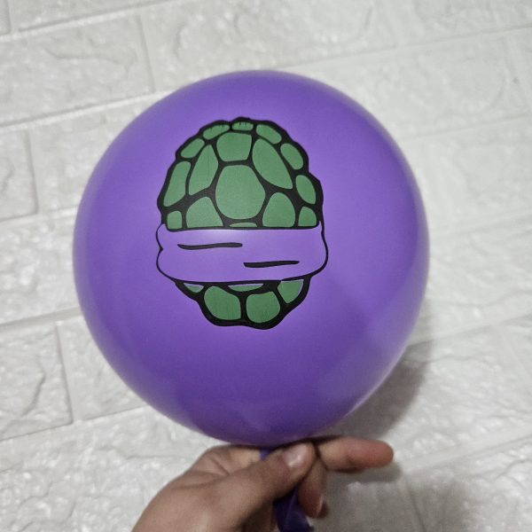 Pack 12 Globos Látex Tortugas Ninja - Imagen 3