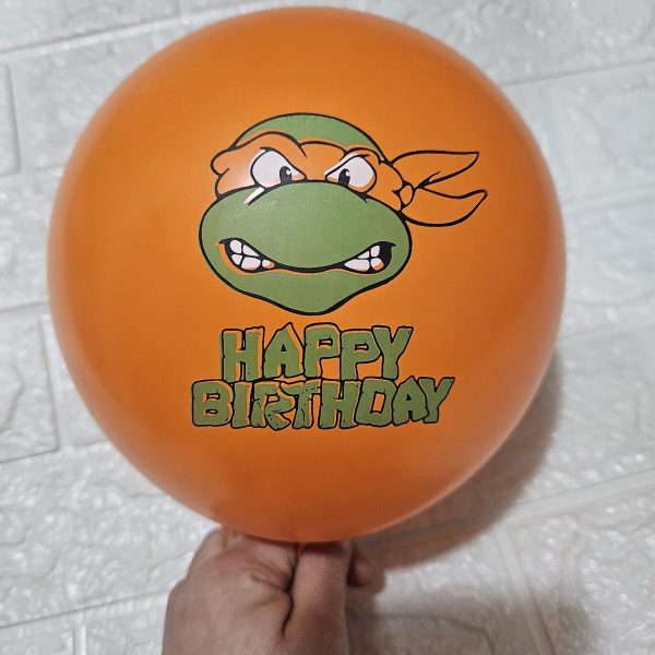 Pack 12 Globos Látex Tortugas Ninja - Imagen 2