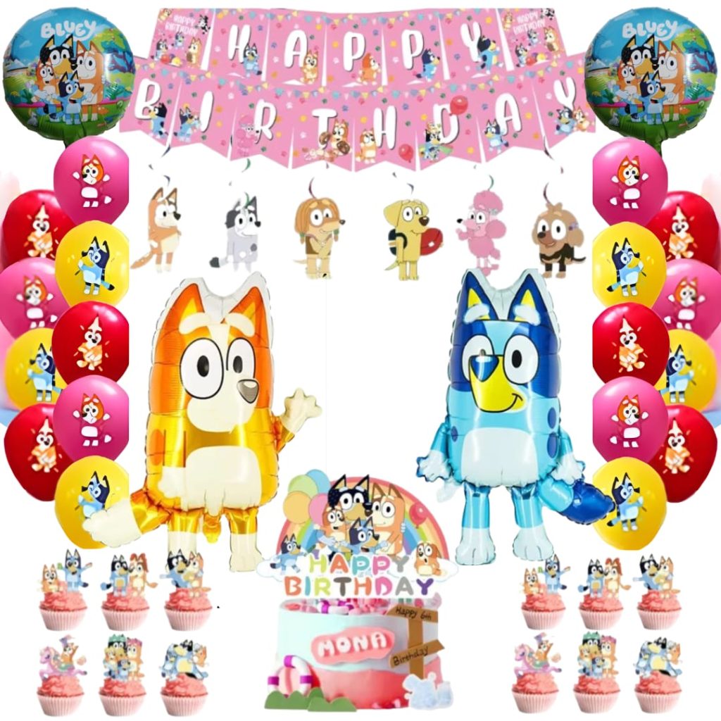 Set Decorativo para Cumpleaños Bluey y Bingo modelo 2 – Tu Fiesta a un ...