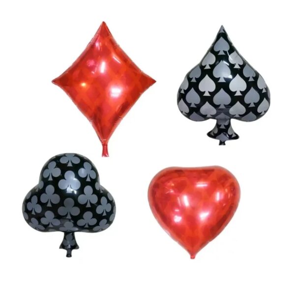 Set 4 piezas Globos Aluminio Decorativo Casino