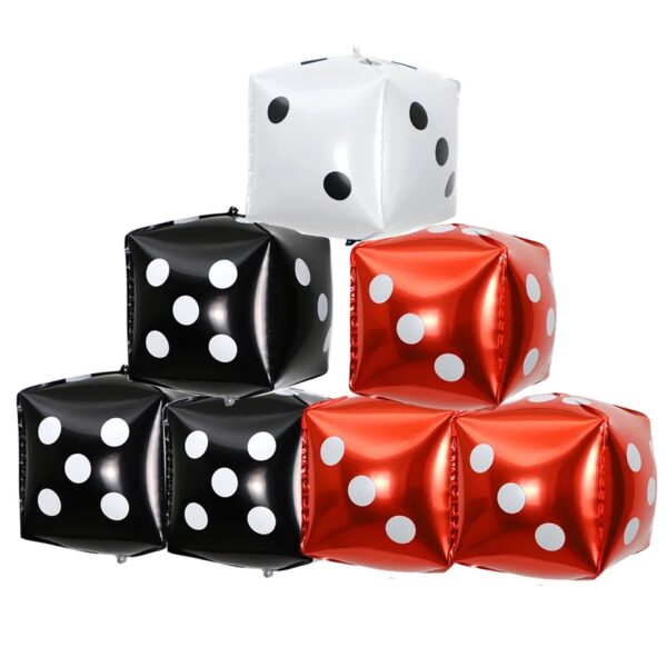 Set dados 7 piezas Globos Aluminio Decorativo Casino