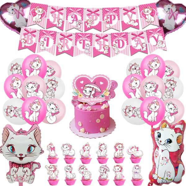 Set Globos Decorativo Gatita Marie