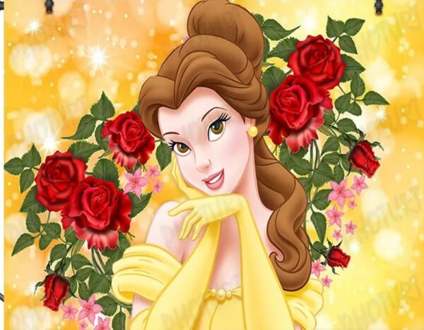 Fondo Telón Decorativo La Bella y La Bestia (Princesas Disney)