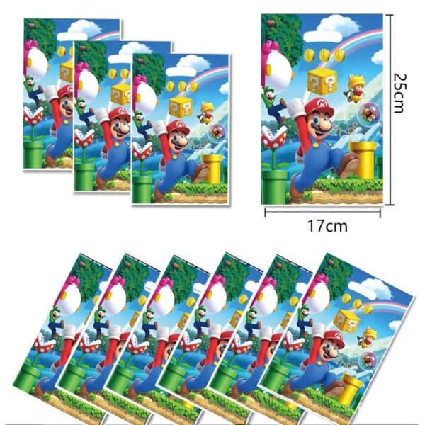 Bolsas Dulceras 10 unidades para Cumpleaños Mario Bros mod 3
