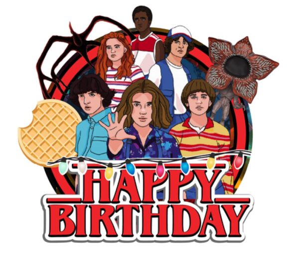 Topper para Torta Cumpleaños Stranger things