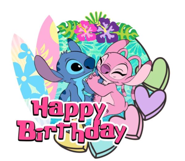 Topper para Torta Cumpleaños Lilo & Stich