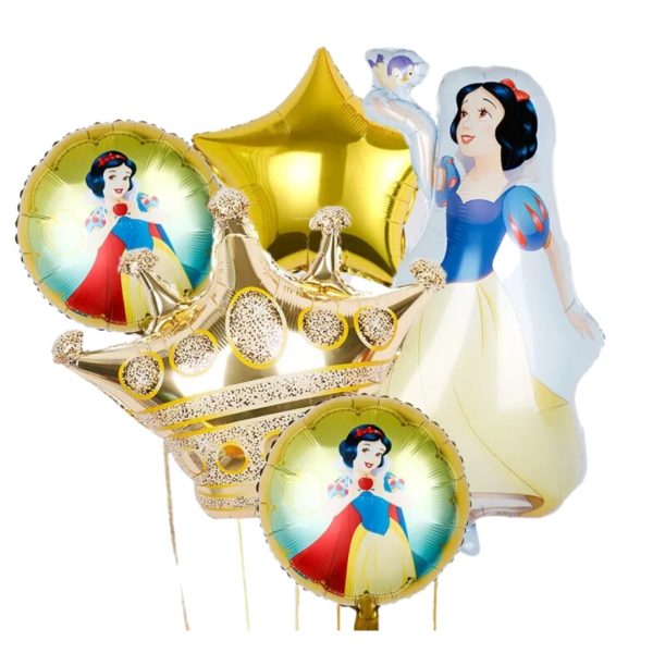 Set Globos Aluminio Decorativo para Cumpleaños Blanca Nieves (Princesas Disney)