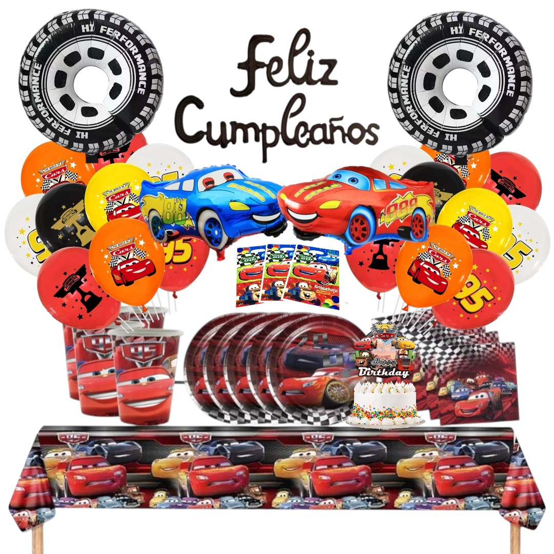Cotillón con Globos Decorativo Cars