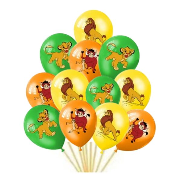 Pack 12 Globos Látex Rey León