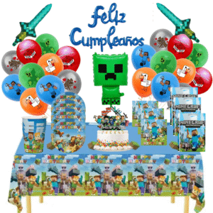 Cotillón Decorativo Globos Minecraft