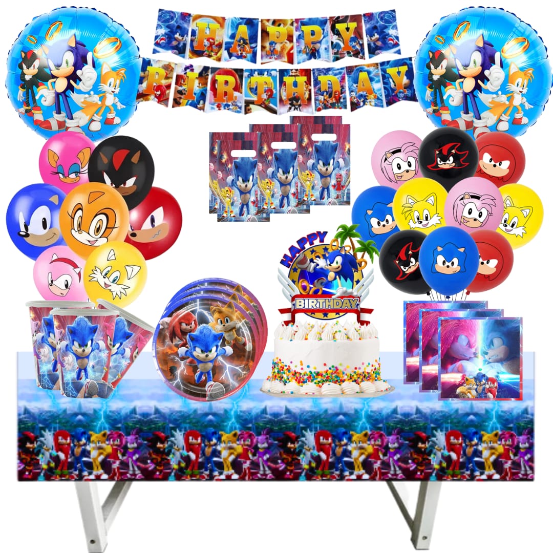 Globos Cotillón Decorativo Cumpleaños Sonic – Tu Fiesta A Un Click