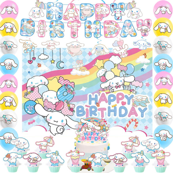 Set Decorativo con Telón Cumpleaños Cinnamoroll