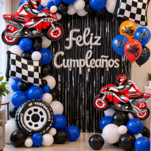 Kit Globos Decoración Motocross carreras