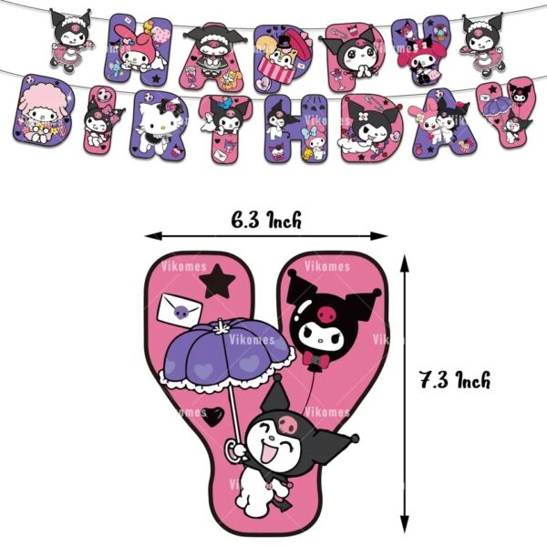 Banderín Guirnalda Decorativa Cumpleaños Kuromi