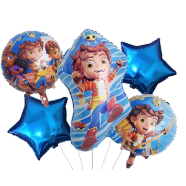 Set Globos Aluminio Santiago de los mares 5 piezas