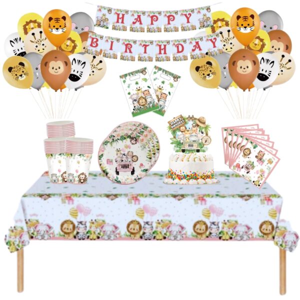 Globos Cotillón Decorativo Cumpleaños Animales Safari modelo 2