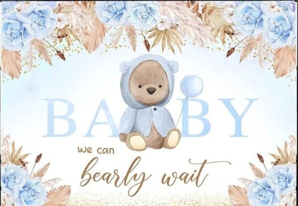 Fondo Telón Decorativo Cumpleaños y Fotografía Baby Shower Azul