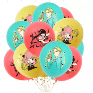 Pack 12 Globos Látex Cumpleaños Spy  x Family