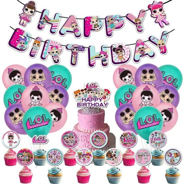 Set Decorativo + Fondo Telón Cumpleaños Lol - Imagen 2