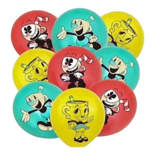 Pack 12 Globos Látex Cuphead