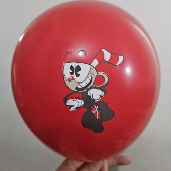 Pack 12 Globos Látex Cuphead - Imagen 2