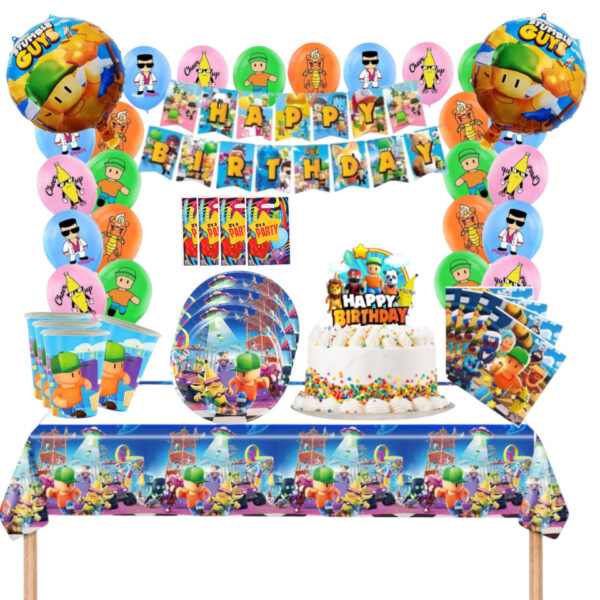 Globos Cotillón Decorativo Cumpleaños Stumble Guys