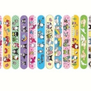 Pulseras Slap Decorativas 12 unidades Cumpleaños Hello kitty y sus amigos
