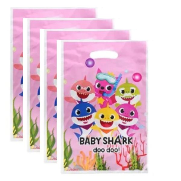 Bolsas Dulceras 10 Unidades Cumpleaños Tiburón Bebe (Baby Shark)