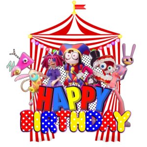 Topper Para Cumpleaños El Asombroso Circo Digital