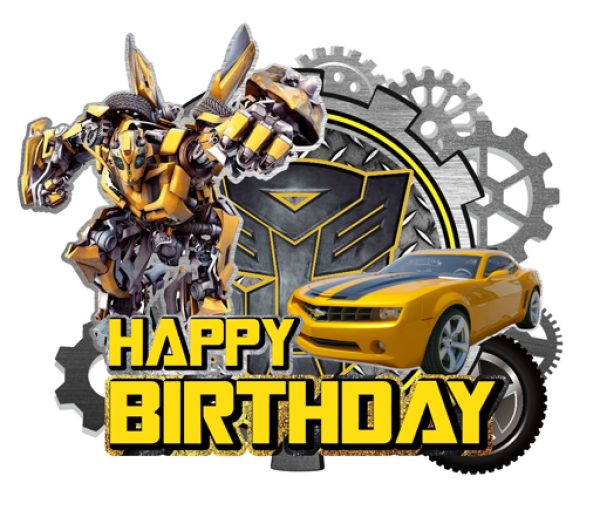 Topper para Torta de Cumpleaños Transformers