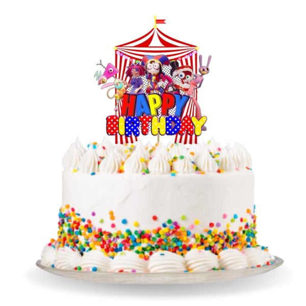 Topper Para Cumpleaños El Asombroso Circo Digital - Imagen 2