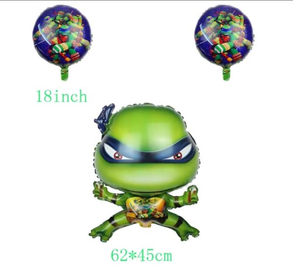 Set Decorativo + Fondo Telón Cumpleaños Tortugas Ninja - Imagen 4
