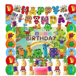 Set Decorativo + fondo  Numberblocks