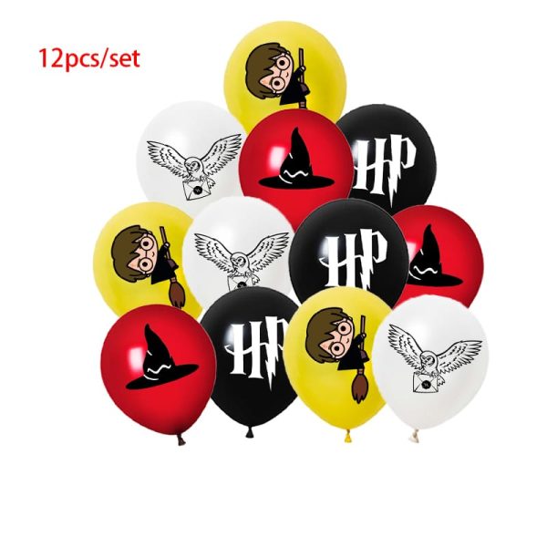 Pack 12 Globos Látex Cumpleaños Harry Potter